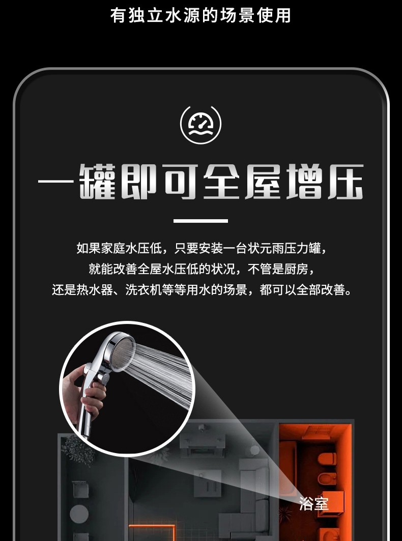 304不锈钢无塔供水三腿压力罐！（小容量）
